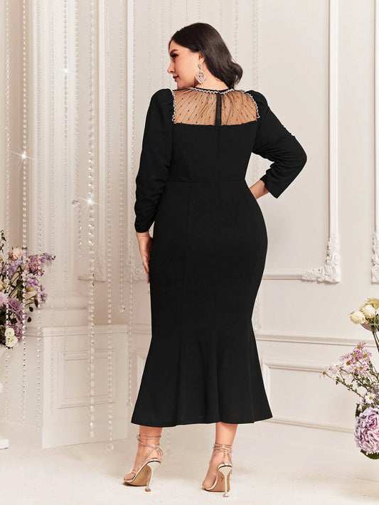 Fanny Puff Sleeve Dress - Black