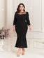 Fanny Puff Sleeve Dress - Black