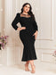Fanny Puff Sleeve Dress - Black