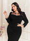 Fanny Puff Sleeve Dress - Black