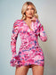 Ella Flounce Sleeve Mini Dress - Floral