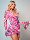 Ella Flounce Sleeve Mini Dress - Floral