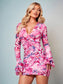 Ella Flounce Sleeve Mini Dress - Floral