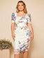 Iris Puff Sleeve Midi Dress - Floral