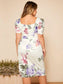 Iris Puff Sleeve Midi Dress - Floral