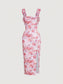 Florence Split Thigh Cami Dress- Floral