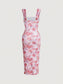 Florence Split Thigh Cami Dress- Floral