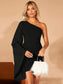 Mikki One Shoulder Bell Sleeve Mini Dress