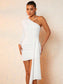 Chesire One Shoulder Dress - White
