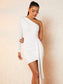 Chesire One Shoulder Dress - White
