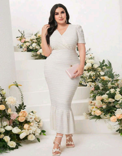 Fanny Surplice Neck Maxi Dress