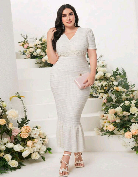 Fanny Surplice Neck Maxi Dress
