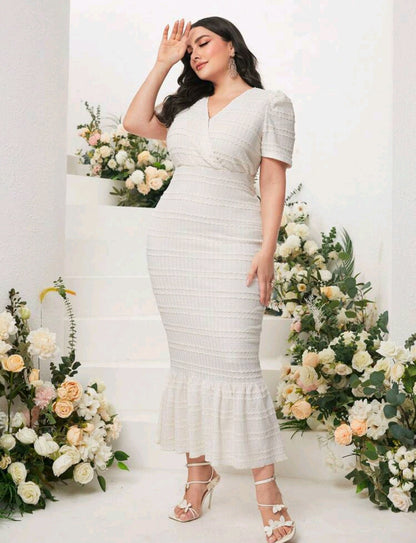 Fanny Surplice Neck Maxi Dress