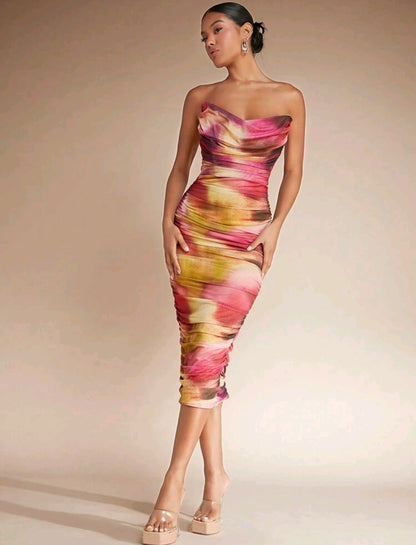 Bloom Tie Dye Midi Dress