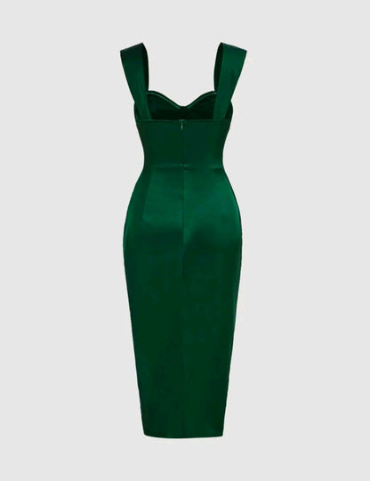 Ariel Bustier Dress - Dark Green
