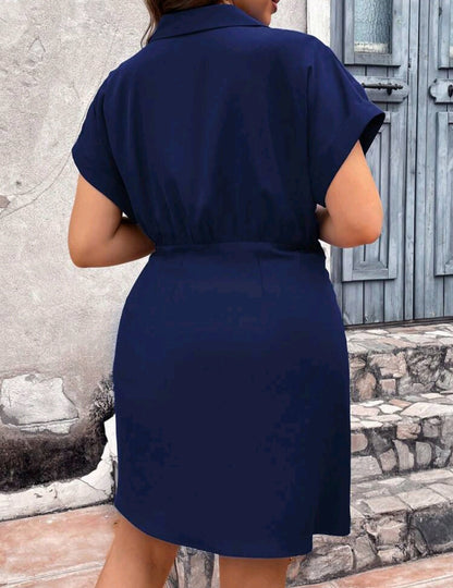 Isabella Wrap Dress - Navy Blue