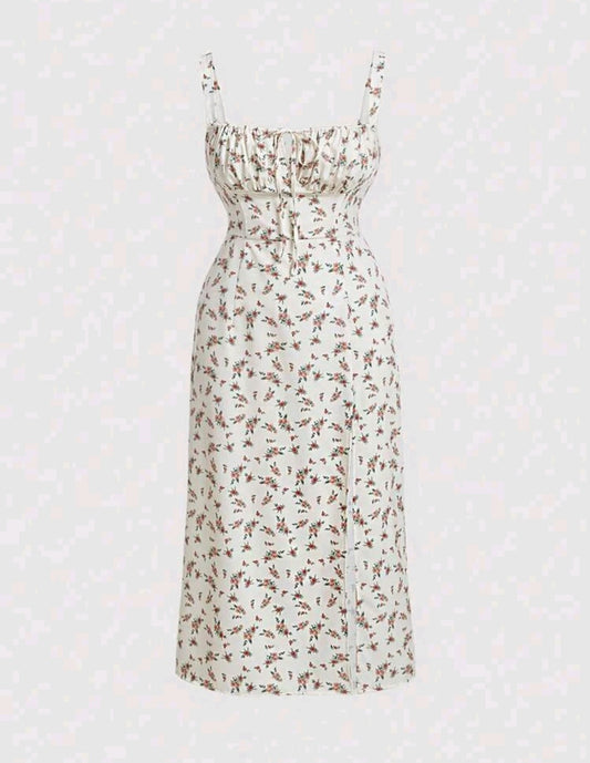 Felicia Split Thigh Dress - Floral