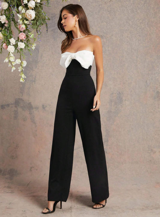 GRACIE BOW FRONT JUMPSUIT