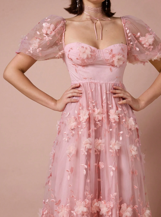 PEONY ROMANTIC FLORAL MAXI DRESS