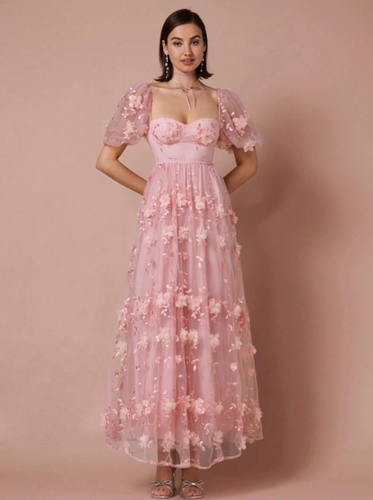 PEONY ROMANTIC FLORAL MAXI DRESS