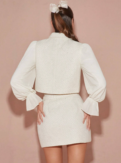 ODESSA TWEED SEQUIN SKIRT SET