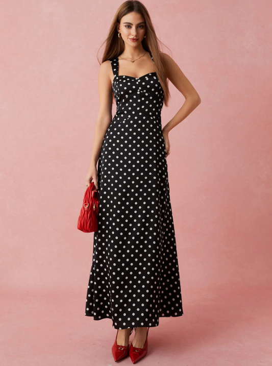GALE POLKA DOT MAXI DRESS