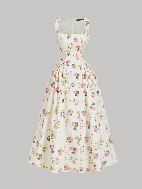 ANISA VINTAGE FLORAL MAXI DRESS