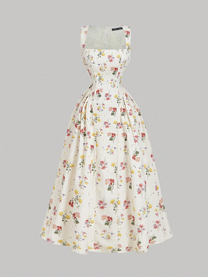ANISA VINTAGE FLORAL MAXI DRESS