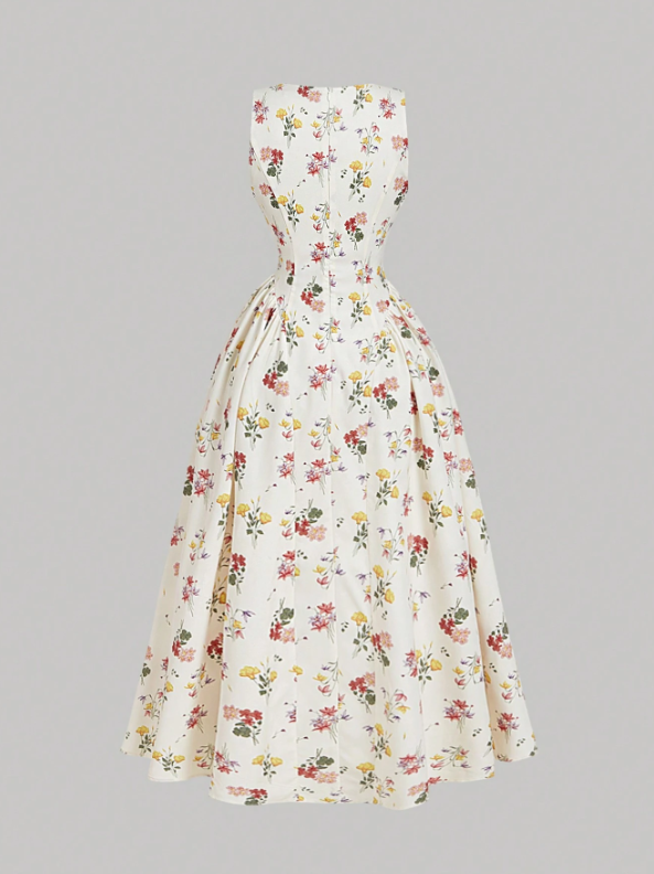 ANISA VINTAGE FLORAL MAXI DRESS