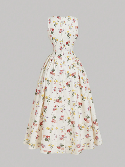 ANISA VINTAGE FLORAL MAXI DRESS