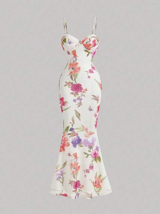 CIEL FLORAL MIDI DRESS