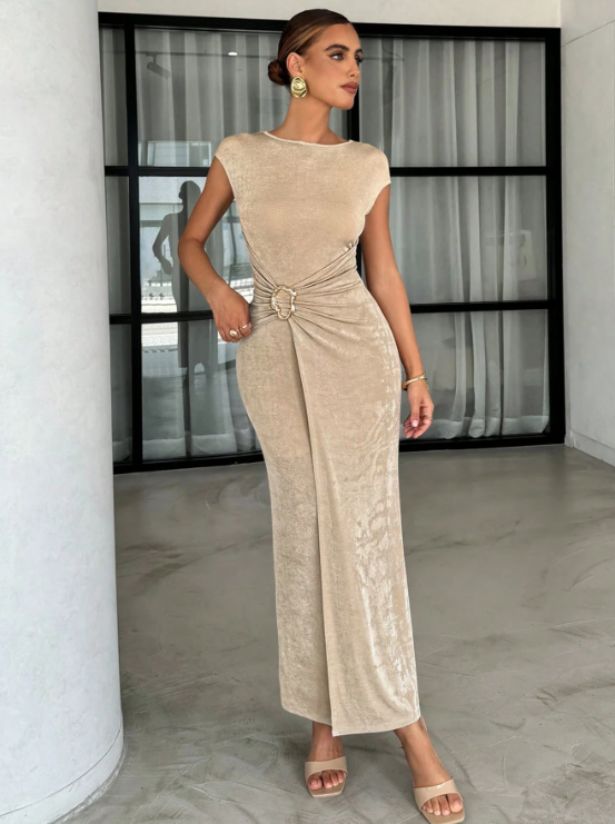 Isabella Maxi Dress - Apricot