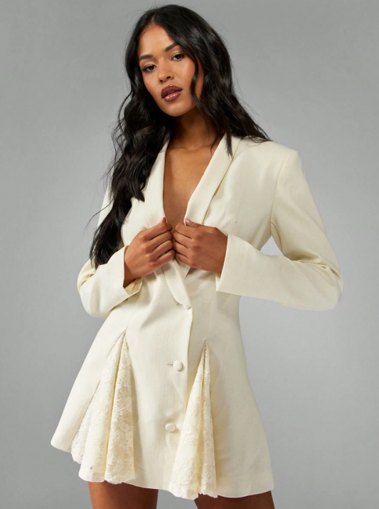 KATHY MINI LACE BLAZER DRESS