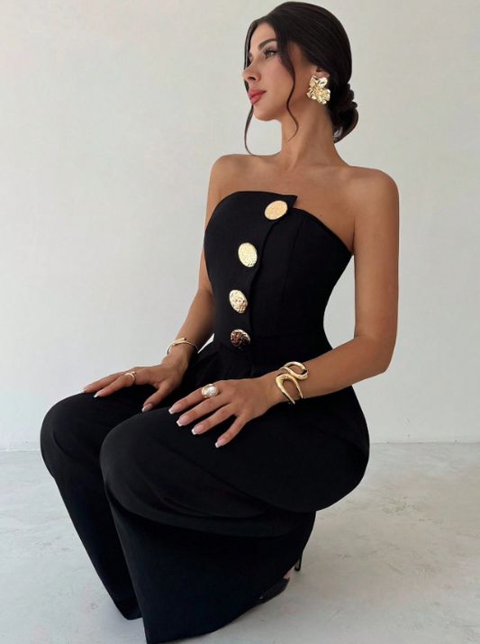 PIPER METAL BUTTON JUMPSUIT