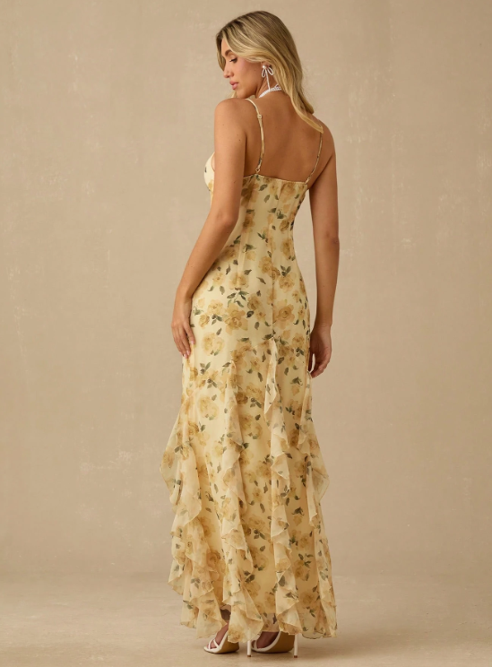 DARLA FLORAL MAXI DRESS- YELLOW