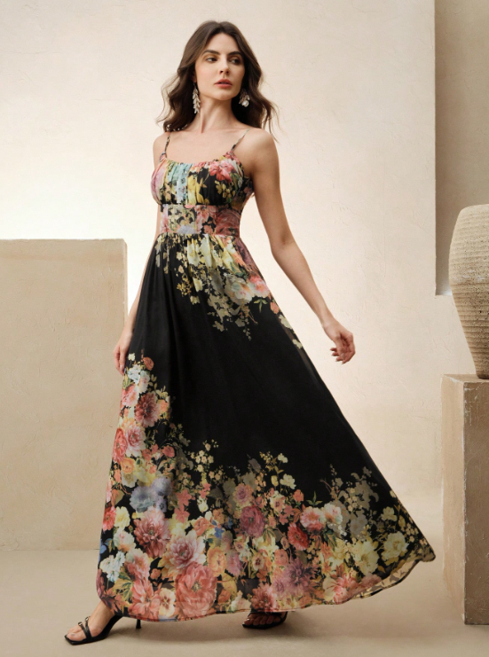 FANNIE FLORAL MAXI DRESS