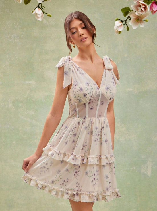 SARA FLORAL MINI DRESS