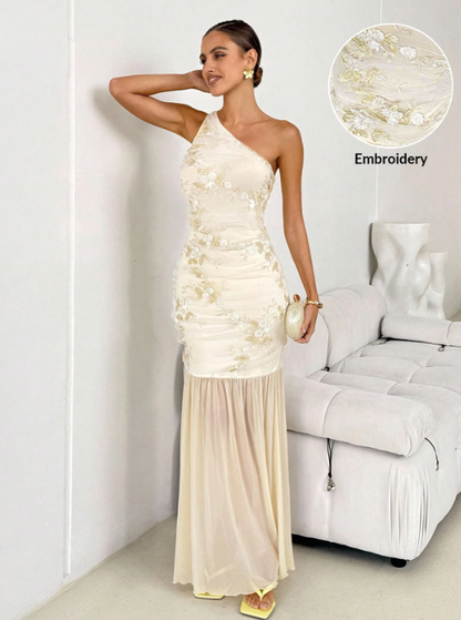 VITA FLORAL EMBROIDERED MAXI DRESS