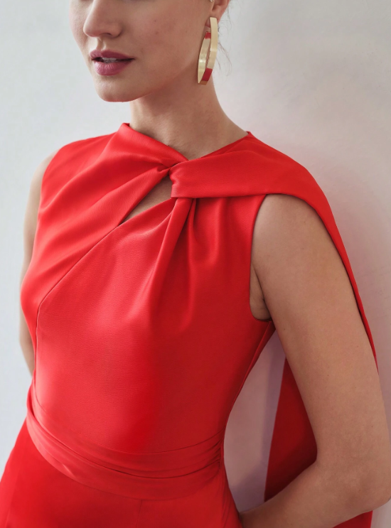 JOSIANA FITTED WAIST SPLIT SIDE DRESS