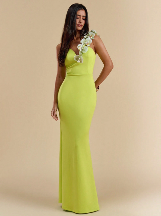 SOLIEL FLORAL ONE-SHOULDER DRESS