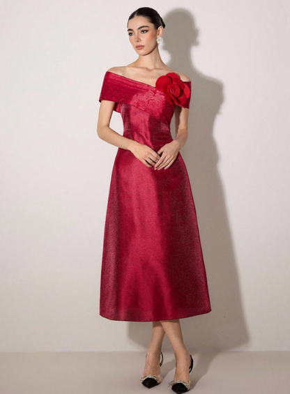 KELDA FLOWER MIDI DRESS