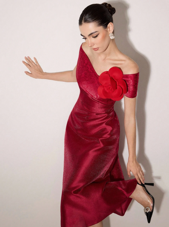 KELDA FLOWER MIDI DRESS