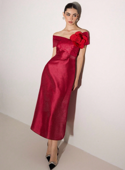 KELDA FLOWER MIDI DRESS