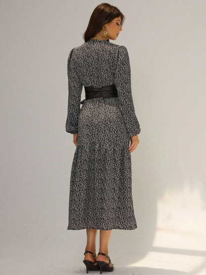 ALARA DITSY FLORAL DRESS WITH BELT