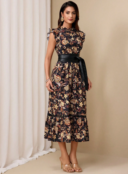 JENNIFER FLORAL MIDI DRESS