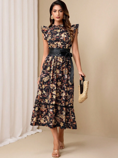 JENNIFER FLORAL MIDI DRESS