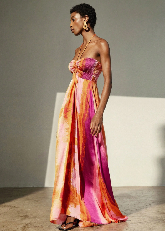 SARA CHIFFON TIE-DYE MAXI DRESS