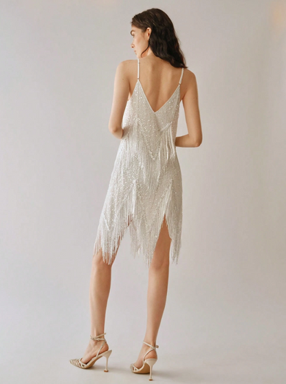 KYLIE TASSEL SEQUIN DRESS