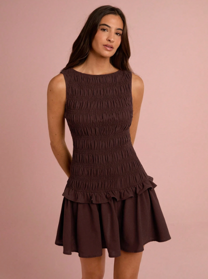 EMILY BROWN RUFFLE DRESS