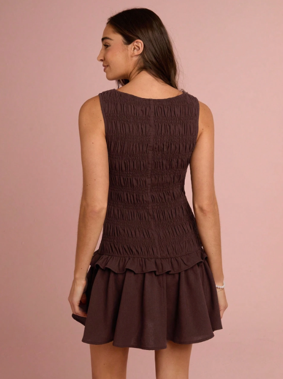 EMILY BROWN RUFFLE DRESS